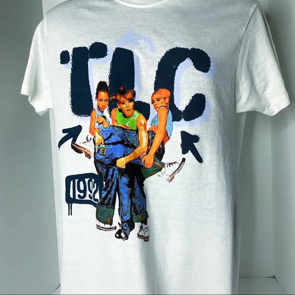 TLC Lefteye Tboz Chili 1992 Short Blue Short Sleeved T Shirt - Picture 3 of 9